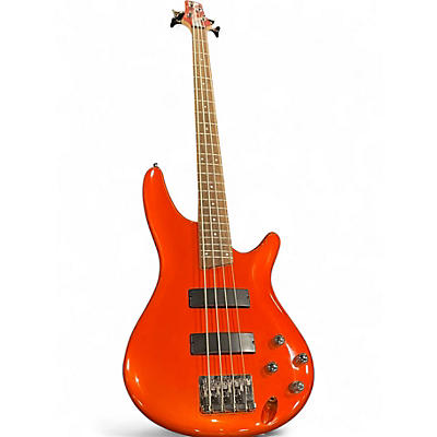 Used Ibanez SR300 Orange Electric Bass Guitar