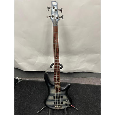 Ibanez Used Ibanez SR300E Black Ice Frozen Matte Electric Bass Guitar