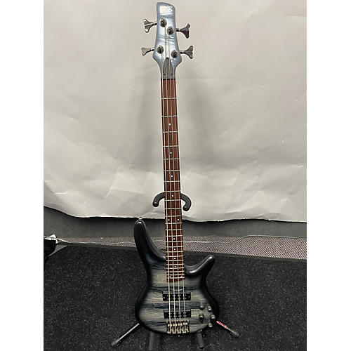 Ibanez Used Ibanez SR300E Black Ice Frozen Matte Electric Bass Guitar Black ice frozen matte