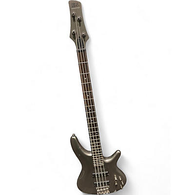 Used Ibanez SR300E Chrome Silver Electric Bass Guitar
