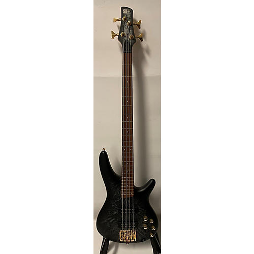 Ibanez Used Ibanez SR300EDX Black Ice Frozen Matte Electric Bass Guitar black ice frozen matte