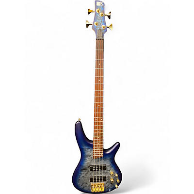 Used Ibanez SR300EDX Blue Frozen Matte Electric Bass Guitar