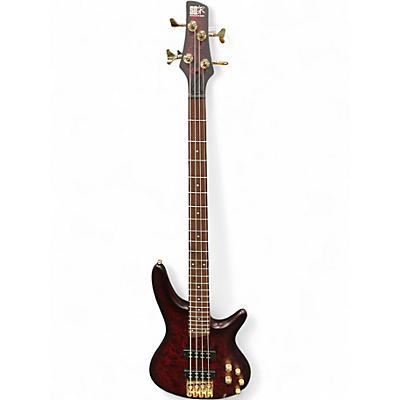 Used Ibanez SR300EDX WINE RED FROZEN MATTE Electric Bass Guitar