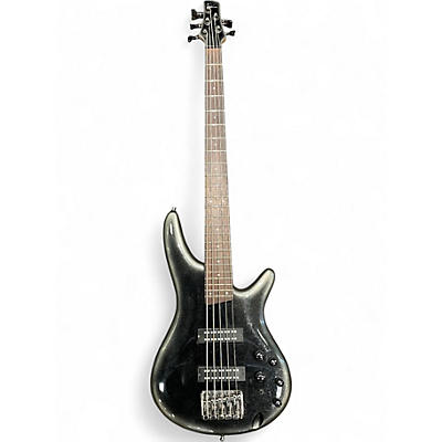 Used Ibanez SR305 5 String Black and Silver Electric Bass Guitar