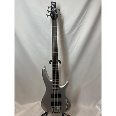 Ibanez Used Ibanez SR305 5 String Silver Electric Bass Guitar