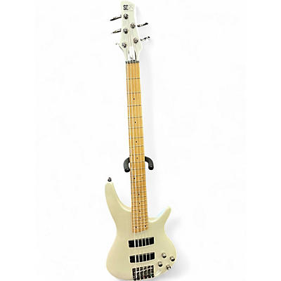 Used Ibanez SR305 5 String WHITE Electric Bass Guitar