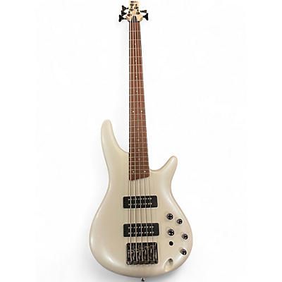 Used Ibanez SR305E Pearl White Electric Bass Guitar