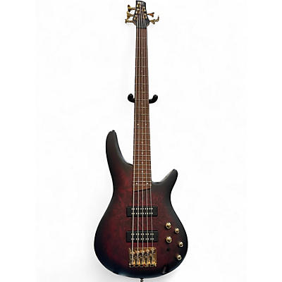 Used Ibanez SR305EDX Wine Red Frozen Matte Electric Bass Guitar