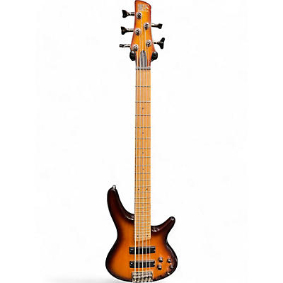 Used Ibanez SR375 5 String 2 Tone Sunburst Electric Bass Guitar