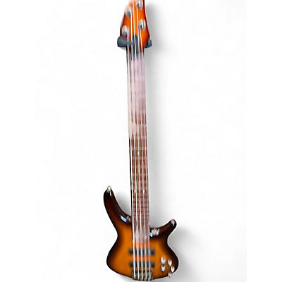 Used Ibanez SR375 5 String Tobacco Burst Electric Bass Guitar