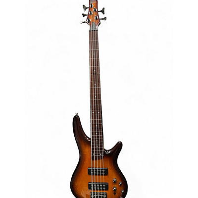 Used Ibanez SR375ef 5 String 2 Color Sunburst Electric Bass Guitar