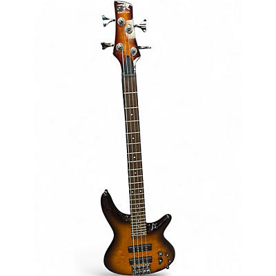 Used Ibanez SR400 2 Color Sunburst Electric Bass Guitar