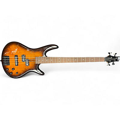 Used Ibanez SR400 Flame Maple sunburst Electric Bass Guitar