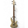 Used Ibanez SR400 Silver Electric Bass Guitar Silver