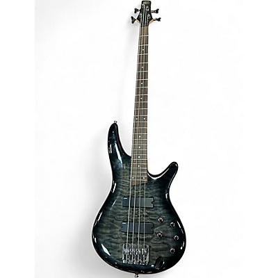Used Ibanez SR400 Trans Black Electric Bass Guitar