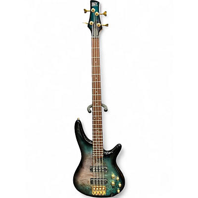 Used Ibanez SR400 Tropical Seafloor Burst Electric Bass Guitar