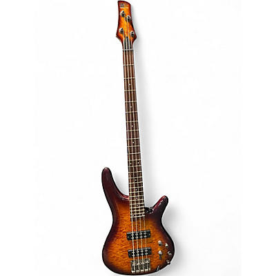 Used Ibanez SR400EQM 4 STRING Chewing Tobacco Burst Electric Bass Guitar