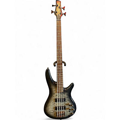 Used Ibanez SR400EQM Trans Gray Electric Bass Guitar