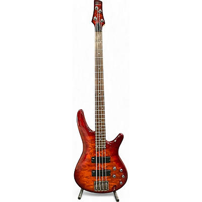 Ibanez Used Ibanez SR400QM 2 Tone Sunburst Electric Bass Guitar