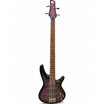 Used Ibanez SR400QM Purple Electric Bass Guitar