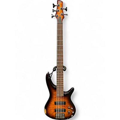 Used Ibanez SR405 5 String 2 Color Sunburst Electric Bass Guitar