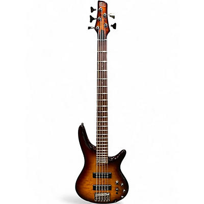 Used Ibanez SR405 5 String 2 Tone Sunburst Electric Bass Guitar