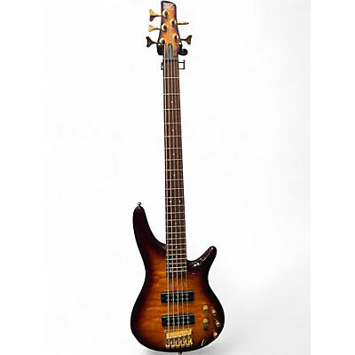 Used Ibanez SR405 5 String Amber Electric Bass Guitar