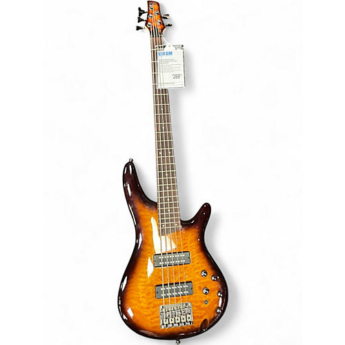 Used Ibanez SR405 5 String BURST Electric Bass Guitar BURST