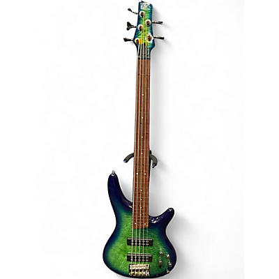 Used Ibanez SR405 5 String COSMIC BLUE STARBURST Electric Bass Guitar