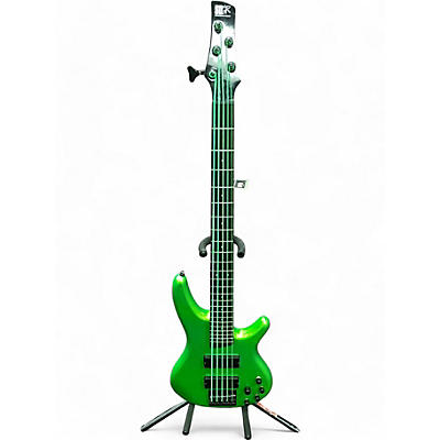 Ibanez Used Ibanez SR405 5 String Lime green Electric Bass Guitar