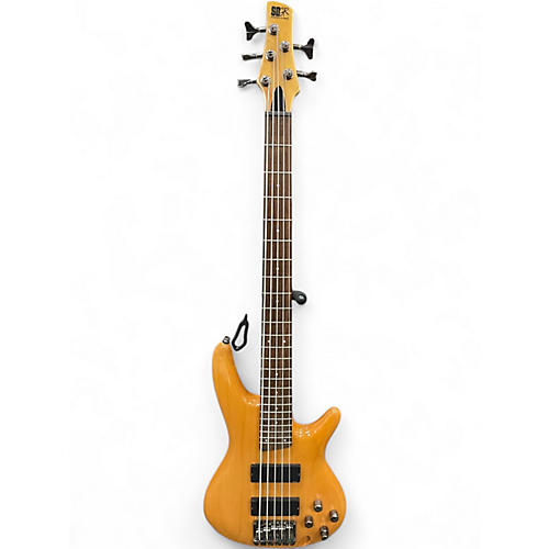 Used Ibanez SR405 5 String Natural Electric Bass Guitar Natural