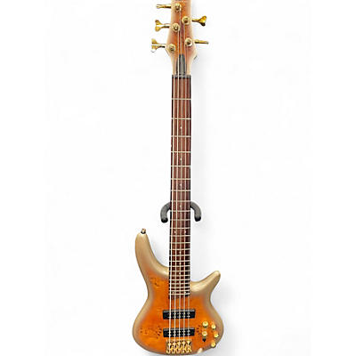 Used Ibanez SR405 5 String POPLAR BURST Electric Bass Guitar