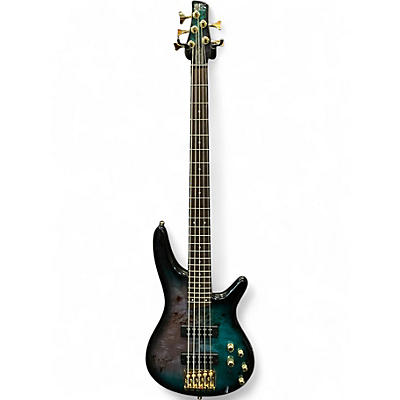 Used Ibanez SR405 5 String Seafoam Green Electric Bass Guitar
