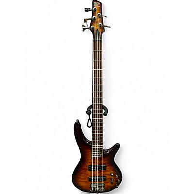 Used Ibanez SR405 5 String Sunburst Electric Bass Guitar