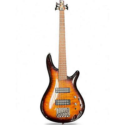 Used Ibanez SR405 5 String Trans Brown Electric Bass Guitar