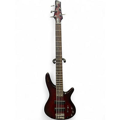 Used Ibanez SR405 5 String Trans Brown Electric Bass Guitar