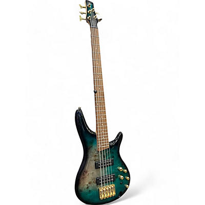 Ibanez Used Ibanez SR405 5 String Tropical Seafloor Burst Electric Bass Guitar