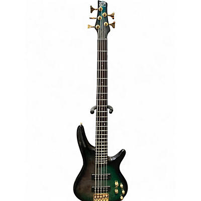 Used Ibanez SR405EPBDX  5 String Tropical Seafloor Burst Electric Bass Guitar