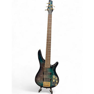Used Ibanez SR405EPBDX SEAFLOOR BURST Electric Bass Guitar