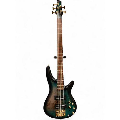Used Ibanez SR405EPBDX Standard Soundgear Tropical Seafloor Burst Electric Bass Guitar Tropical Seafloor Burst