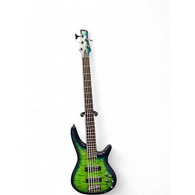 Used Ibanez SR405EQM BLUE BURST Electric Bass Guitar