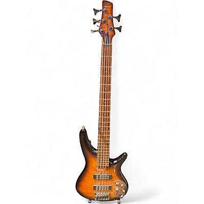 Used Ibanez SR405EQM Dragon Eye Burst Electric Bass Guitar