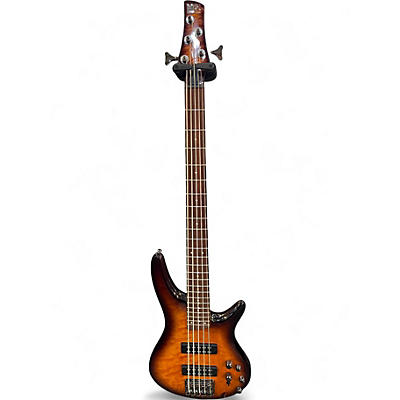 Used Ibanez SR405EQM Dragon Eye Burst Electric Bass Guitar