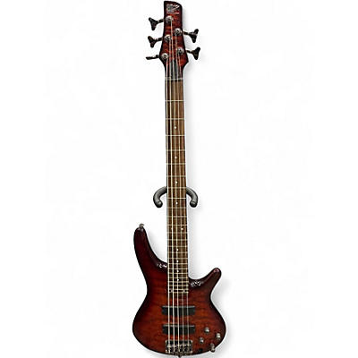 Used Ibanez SR405QM Charcoal Brown Electric Bass Guitar