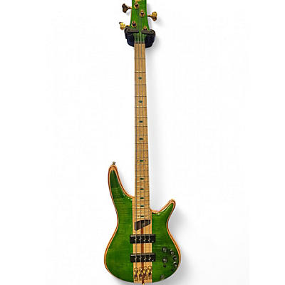 Used Ibanez SR4FMDX Trans Green Electric Bass Guitar