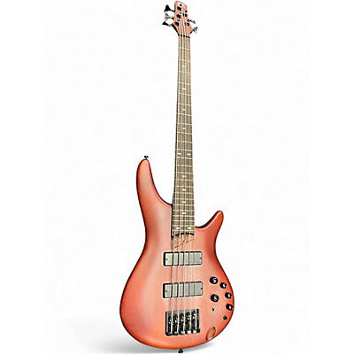 Used Ibanez SR5005E 5 String Maroon Electric Bass Guitar
