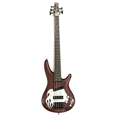 Ibanez Used Ibanez SR5005E 5 String Woodstain Electric Bass Guitar