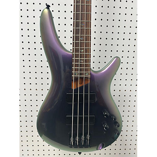 Ibanez Used Ibanez SR500E Black Aurora Burst Electric Bass Guitar Black Aurora Burst