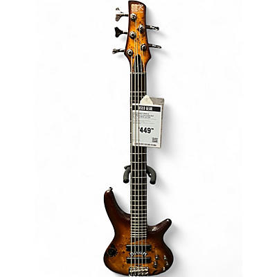 Used Ibanez SR505 5 String 2 Color Sunburst Electric Bass Guitar