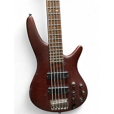 Used Ibanez SR505 5 String BROWN MAHOGANY Electric Bass Guitar